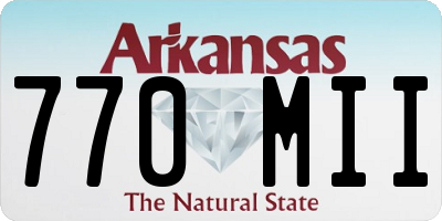 AR license plate 770MII