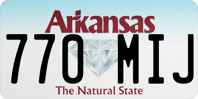 AR license plate 770MIJ