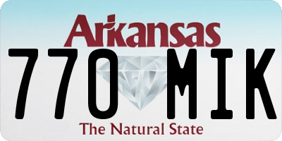 AR license plate 770MIK