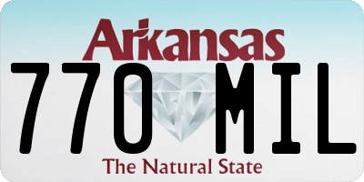 AR license plate 770MIL