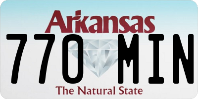 AR license plate 770MIN