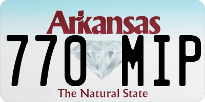 AR license plate 770MIP