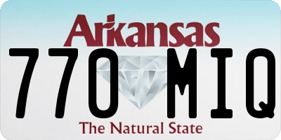 AR license plate 770MIQ