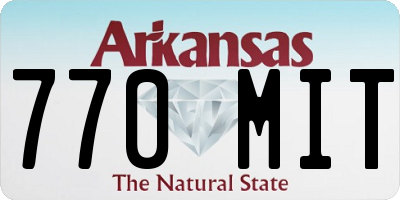 AR license plate 770MIT