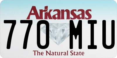 AR license plate 770MIU