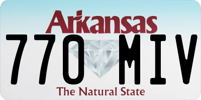 AR license plate 770MIV