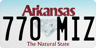 AR license plate 770MIZ