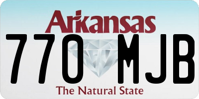 AR license plate 770MJB