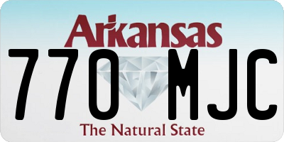 AR license plate 770MJC