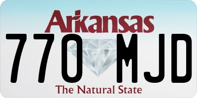 AR license plate 770MJD