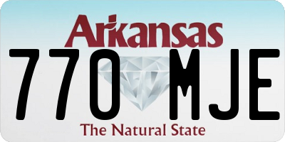 AR license plate 770MJE