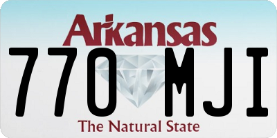 AR license plate 770MJI