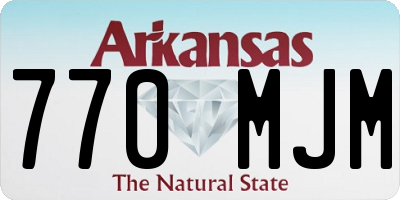 AR license plate 770MJM
