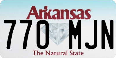 AR license plate 770MJN
