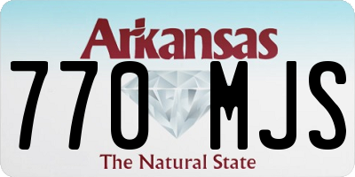 AR license plate 770MJS
