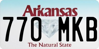AR license plate 770MKB