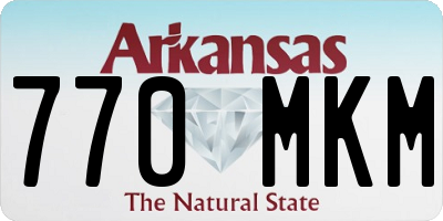 AR license plate 770MKM