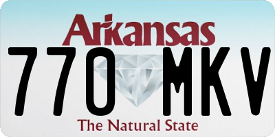 AR license plate 770MKV
