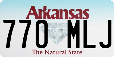 AR license plate 770MLJ