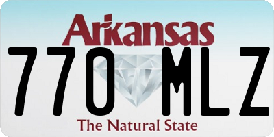 AR license plate 770MLZ