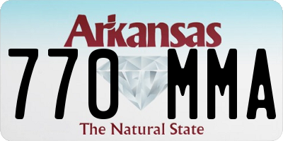 AR license plate 770MMA