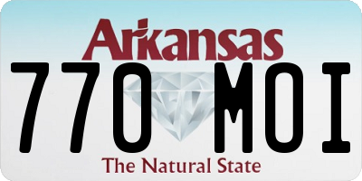 AR license plate 770MOI