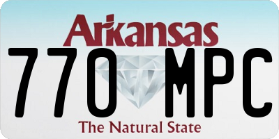 AR license plate 770MPC