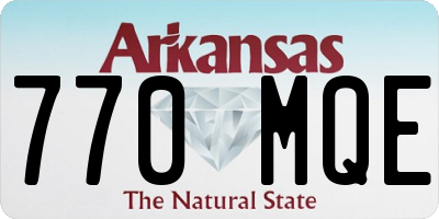 AR license plate 770MQE