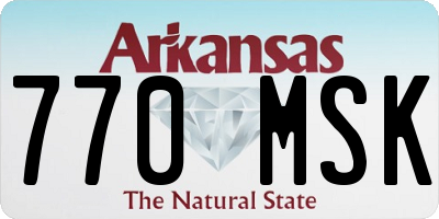 AR license plate 770MSK