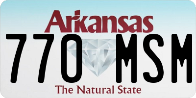 AR license plate 770MSM