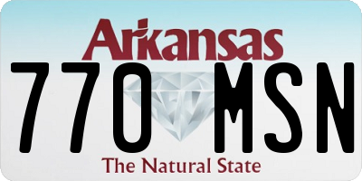 AR license plate 770MSN