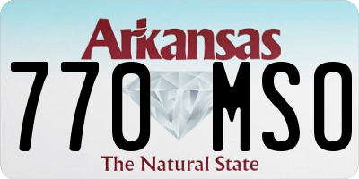 AR license plate 770MSO
