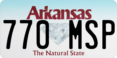 AR license plate 770MSP