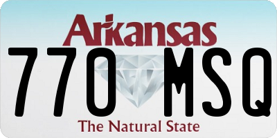 AR license plate 770MSQ