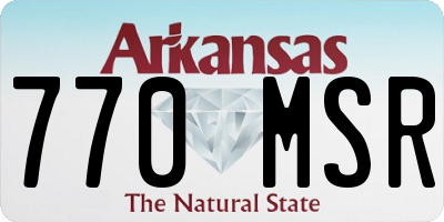 AR license plate 770MSR