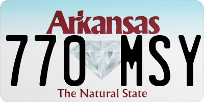 AR license plate 770MSY