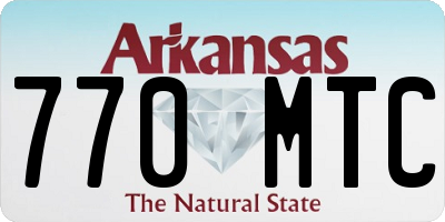 AR license plate 770MTC