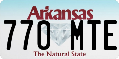 AR license plate 770MTE