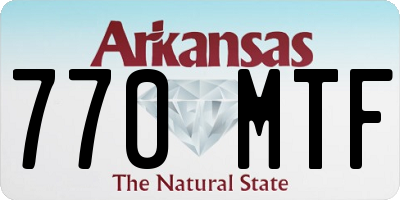 AR license plate 770MTF