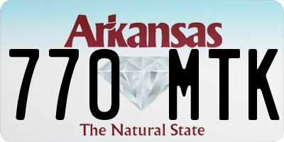AR license plate 770MTK