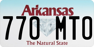 AR license plate 770MTO
