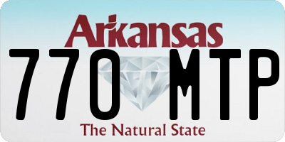AR license plate 770MTP
