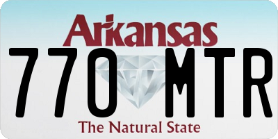 AR license plate 770MTR