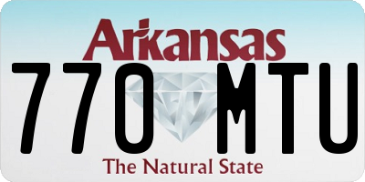 AR license plate 770MTU