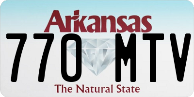 AR license plate 770MTV
