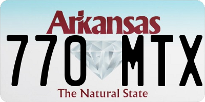 AR license plate 770MTX