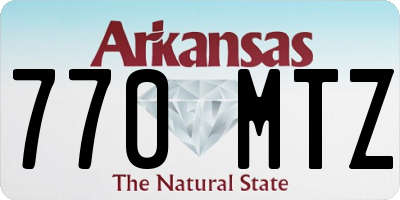 AR license plate 770MTZ