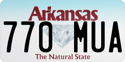 AR license plate 770MUA
