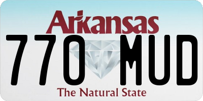 AR license plate 770MUD