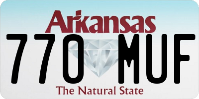 AR license plate 770MUF